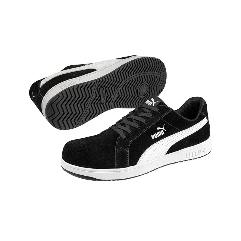 Puma Safety Shoe, Iconic Black/White - 640017 | Blue Heeler Boots