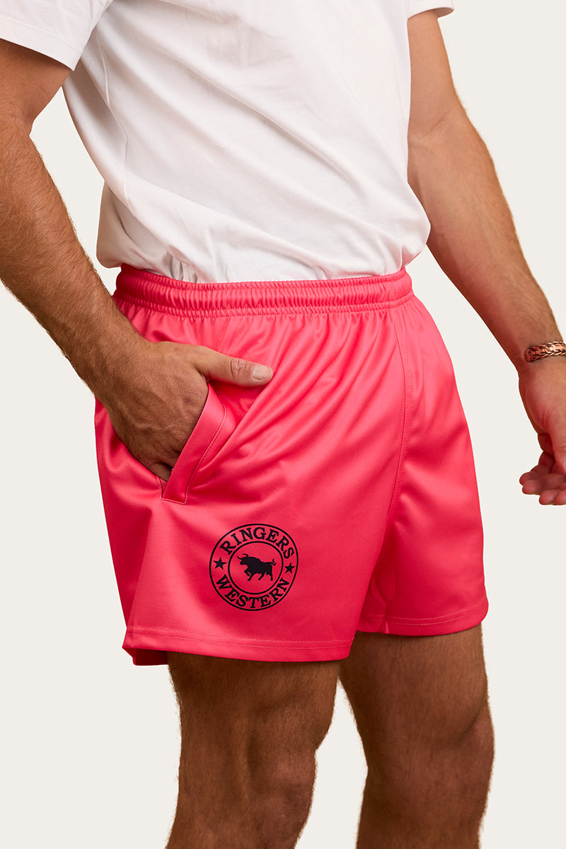 Ringers & Western Ringers Mens Footy Short - Melon - 123049RW | Blue Heeler Boots
