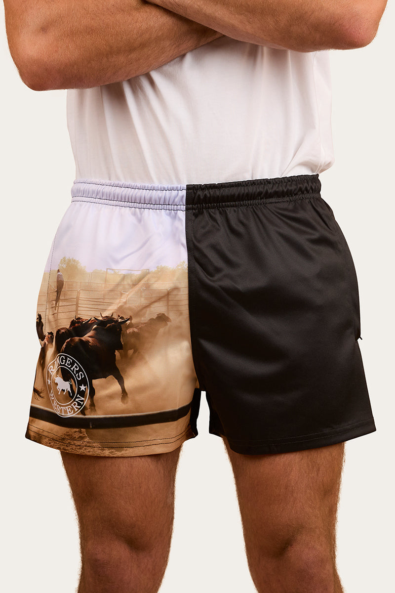 Ringers & Western Ringers Mens Footy Short - Multi - 123049RW | Blue Heeler Boots