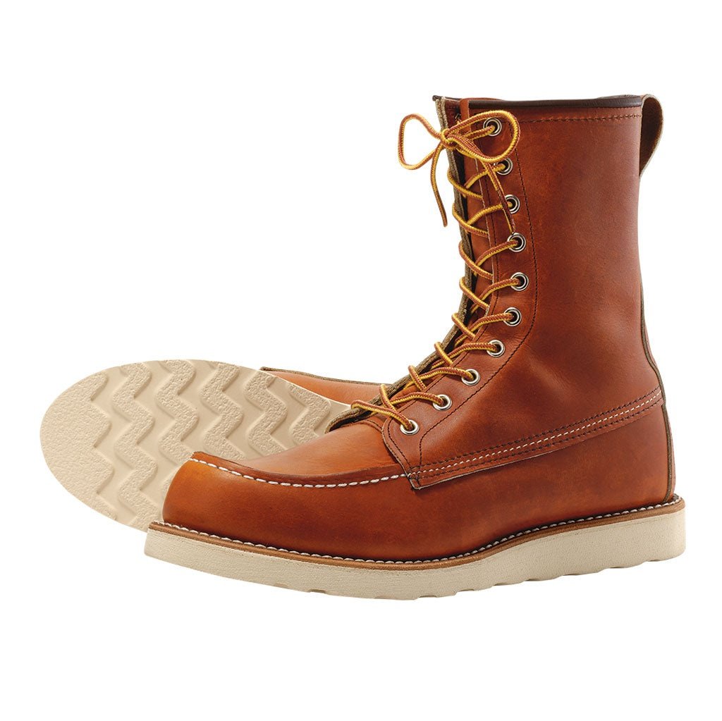 Red Wing Classics 8-inch Moc, Oro Leather, Original Lace Up 10877 | Blue Heeler Boots