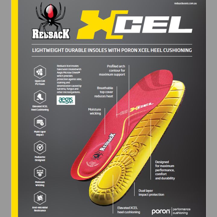 Redback Excel Insoles - Xcel | Blue Heeler Boots
