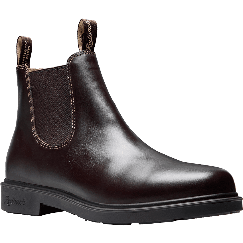 Redback Muster Elastic Sided Soft Toe Boot Mahogany Giovani - inner lining view