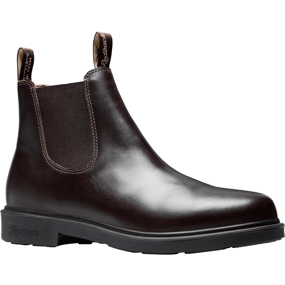 Redback Muster Elastic Sided Soft Toe Boot Mahogany Giovani - side view