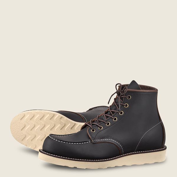 Redwing Moc Toe 6-inch, Black | Blue Heeler Boots