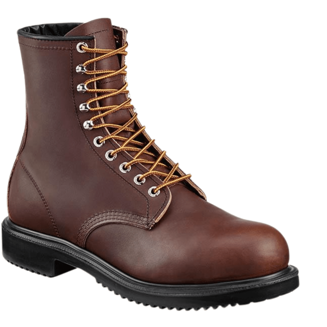 Redwing Steel Toe 8" Brown Lace Up 2233 blue-heeler-boots