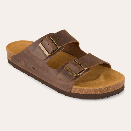 Ringers & Western Ashford - Leather Cork Sandal, Tobacco | Blue Heeler Boots