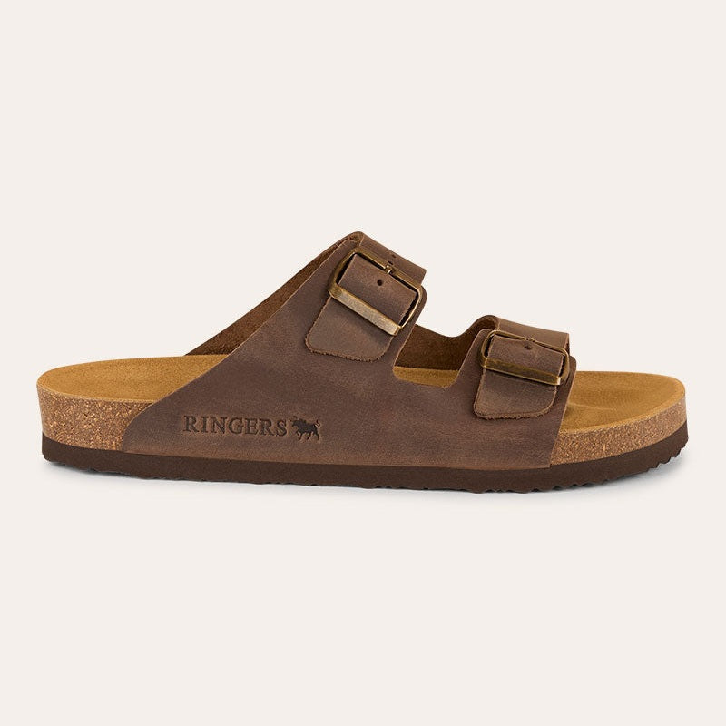 Ringers & Western Ashford - Leather Cork Sandal, Tobacco | Blue Heeler Boots
