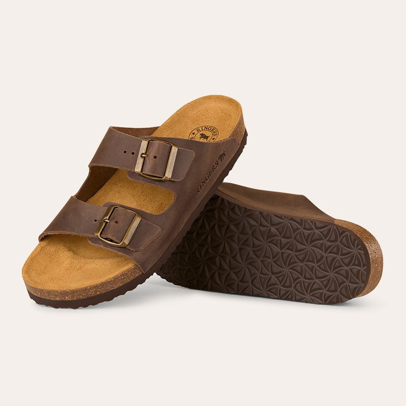 Ringers & Western Ashford - Leather Cork Sandal, Tobacco | Blue Heeler Boots
