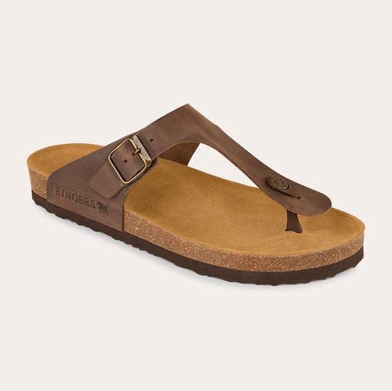 Ringers & Western Bondi - Leather Cork Thong, Tobacco | Blue Heeler Boots