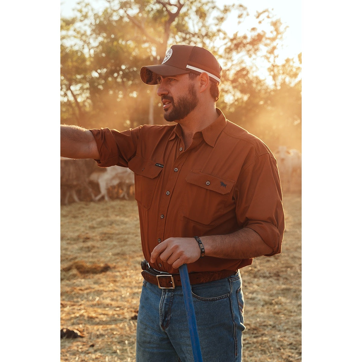 Ringers Western King River Full Button Work Shirt Tobacco - 171110001 | Blue Heeler Boots