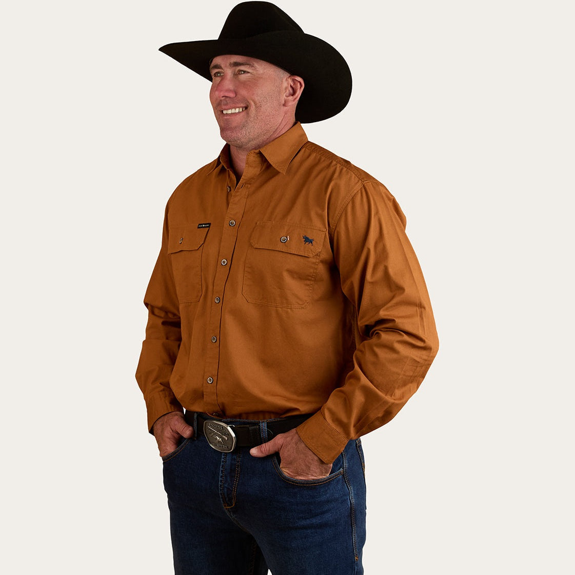 Ringers Western King River Full Button Work Shirt Tobacco - 171110001 | Blue Heeler Boots