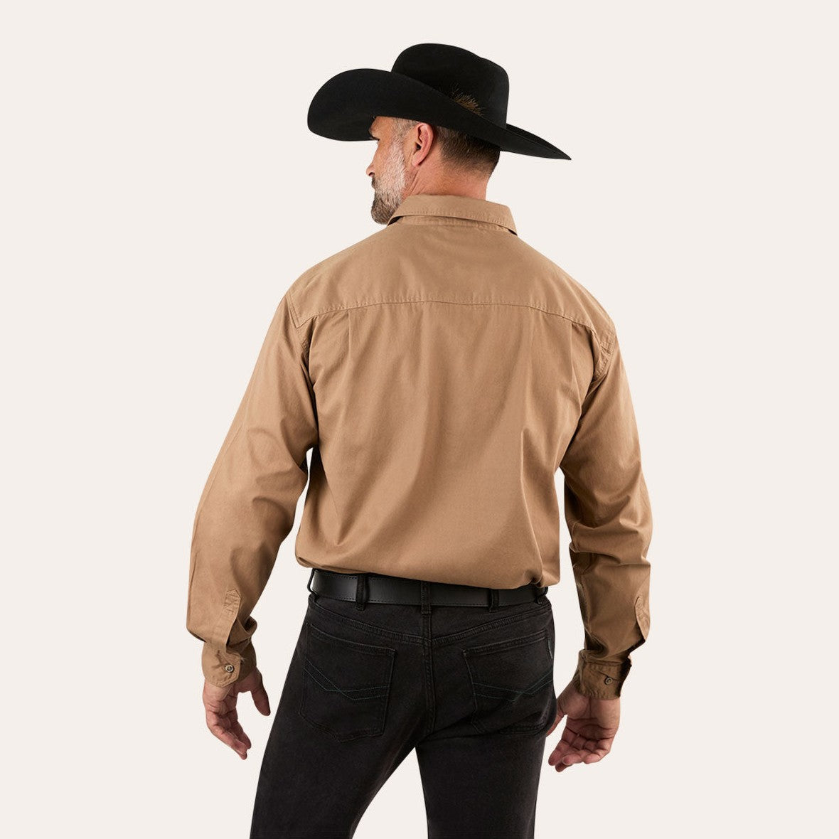 Ringers Western King River Mens Half Button Work Shirt Clay - 171110002 | Blue Heeler Boots