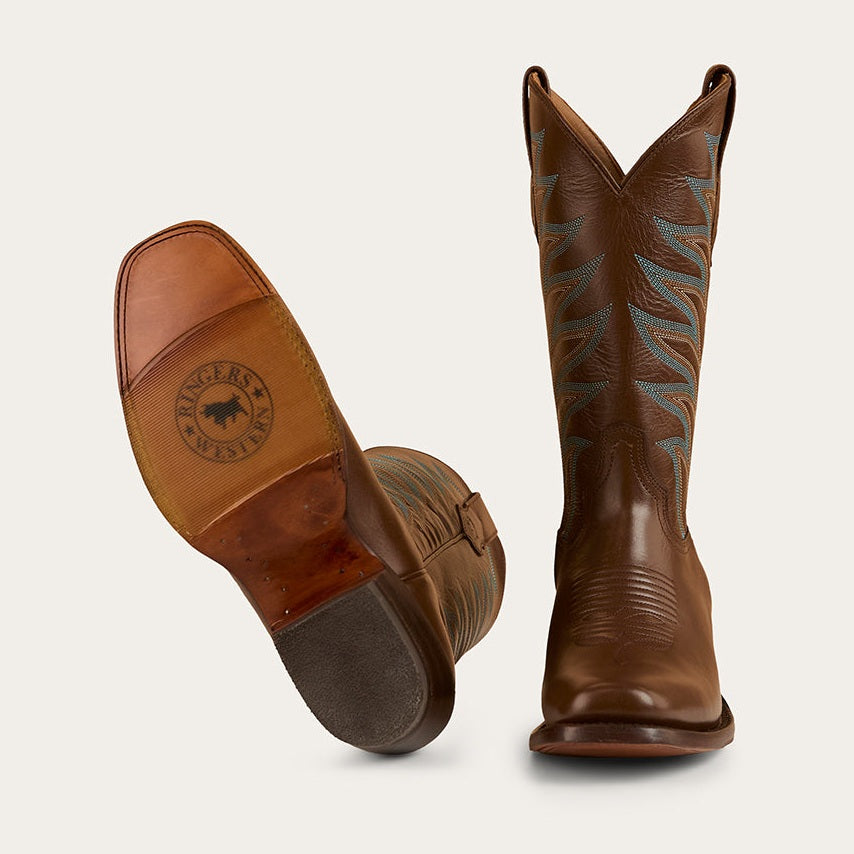 Ringers & Western Longreach Womens Cuban Heel Boot Tan - 519250104 | Blue Heeler Boots