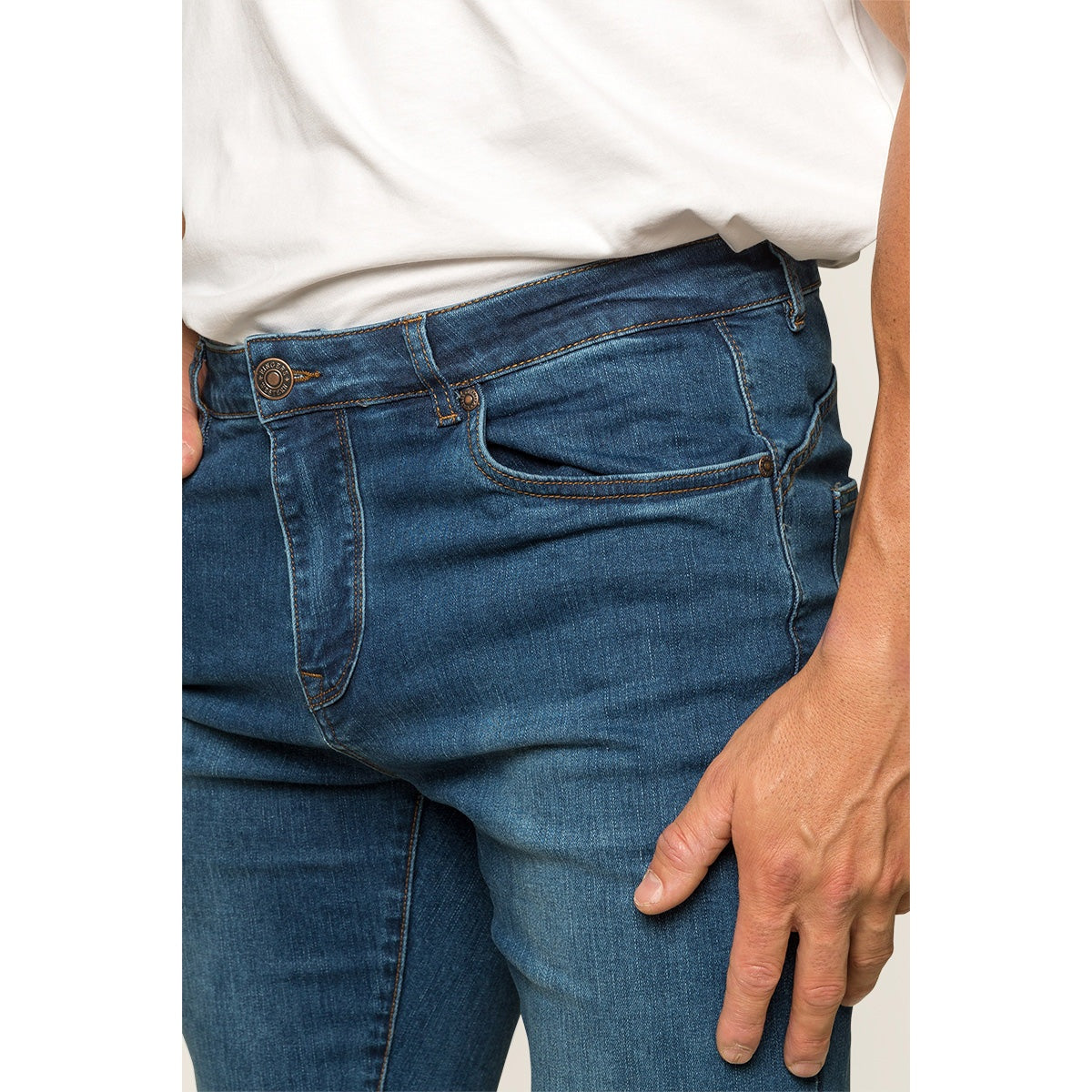 Ringers & Western Mitchell Mens Straight Leg Jeans Mid-Blue - 117108003 | Blue Heeler Boots