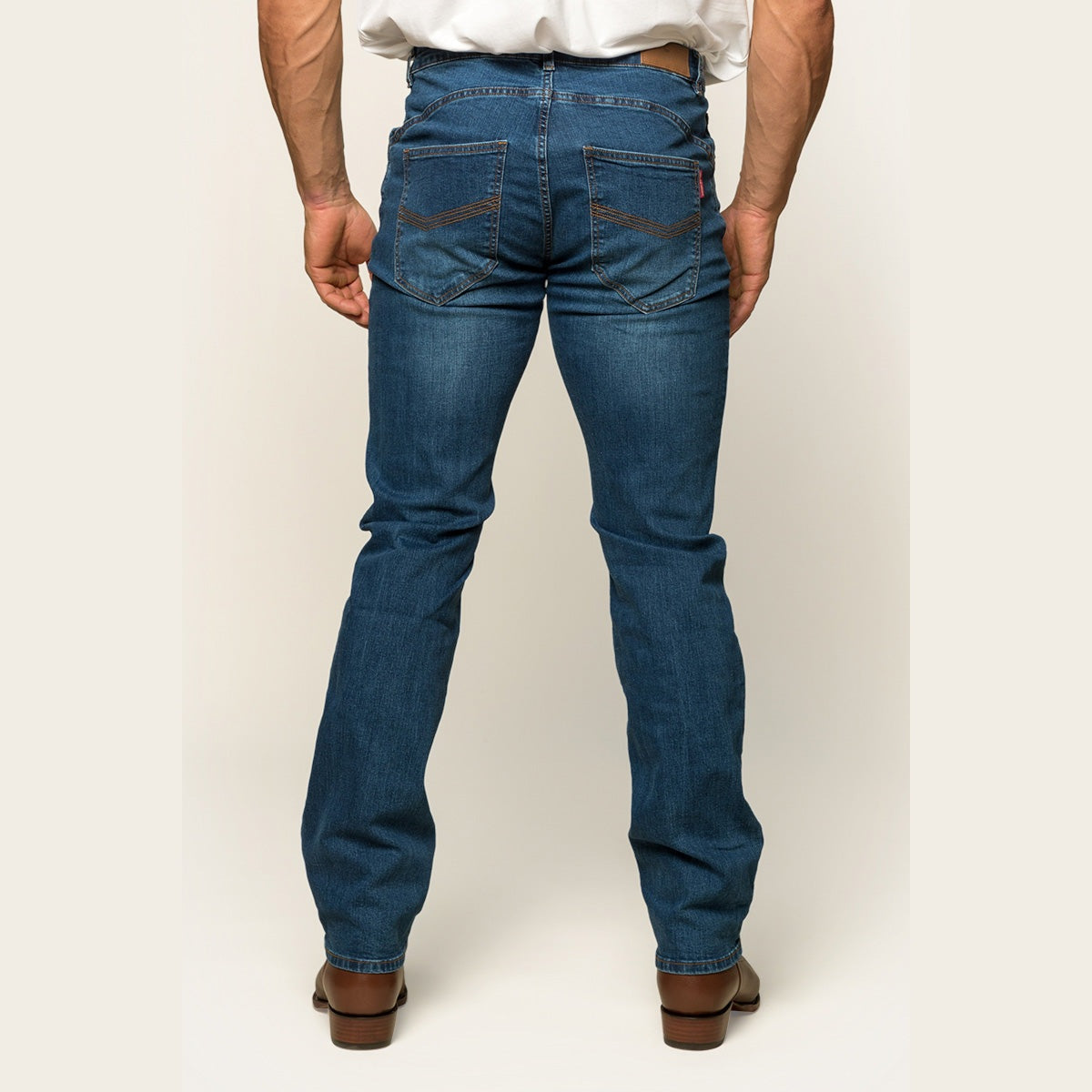 Ringers & Western Mitchell Mens Straight Leg Jeans Mid-Blue - 117108003 | Blue Heeler Boots