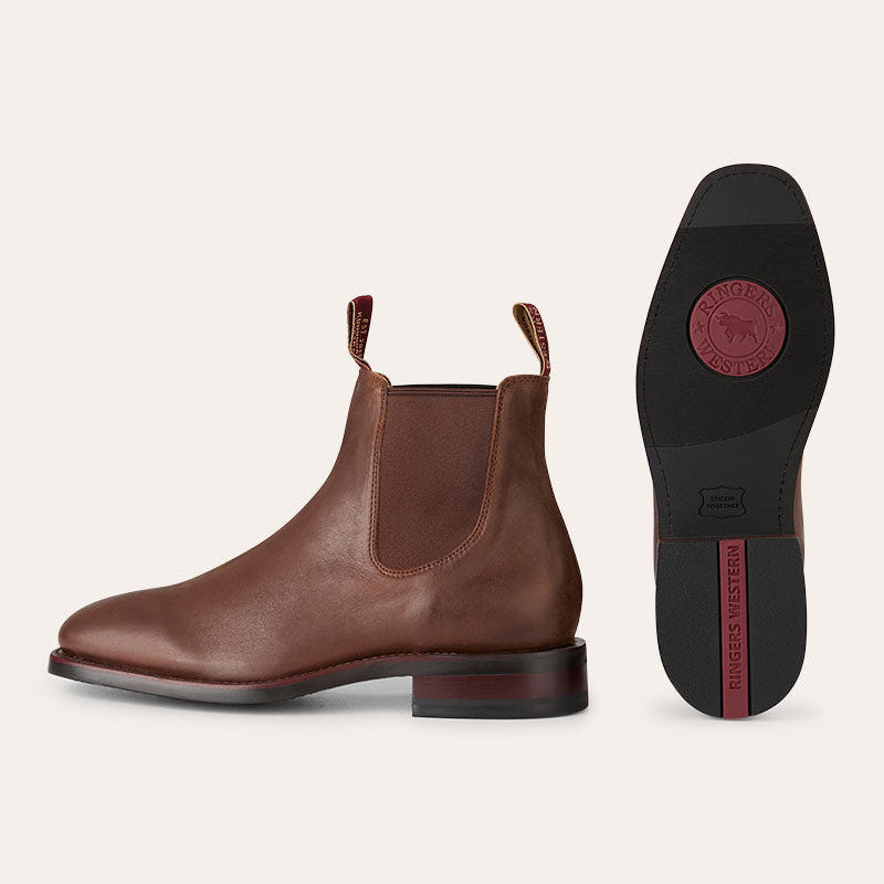 Ringers & Western New Kununurra Mens Boot - Burnt Brown | Blue Heeler Boots