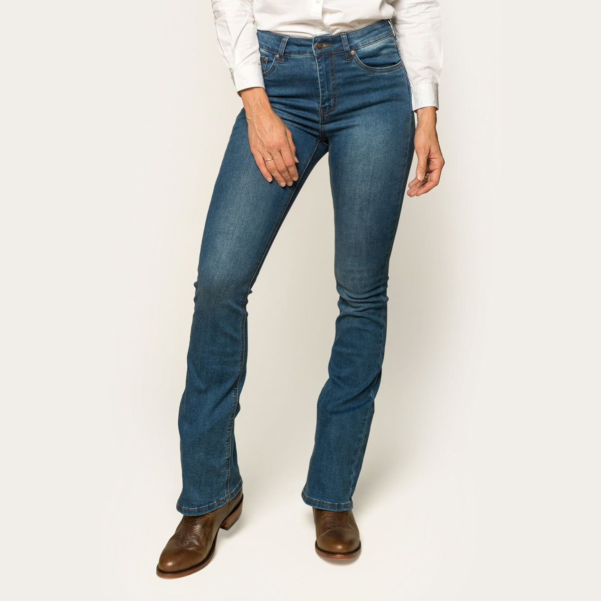 Ringers & Western Penny Womens High Rise Bootleg Jean - 221115RW | Blue Heeler Boots