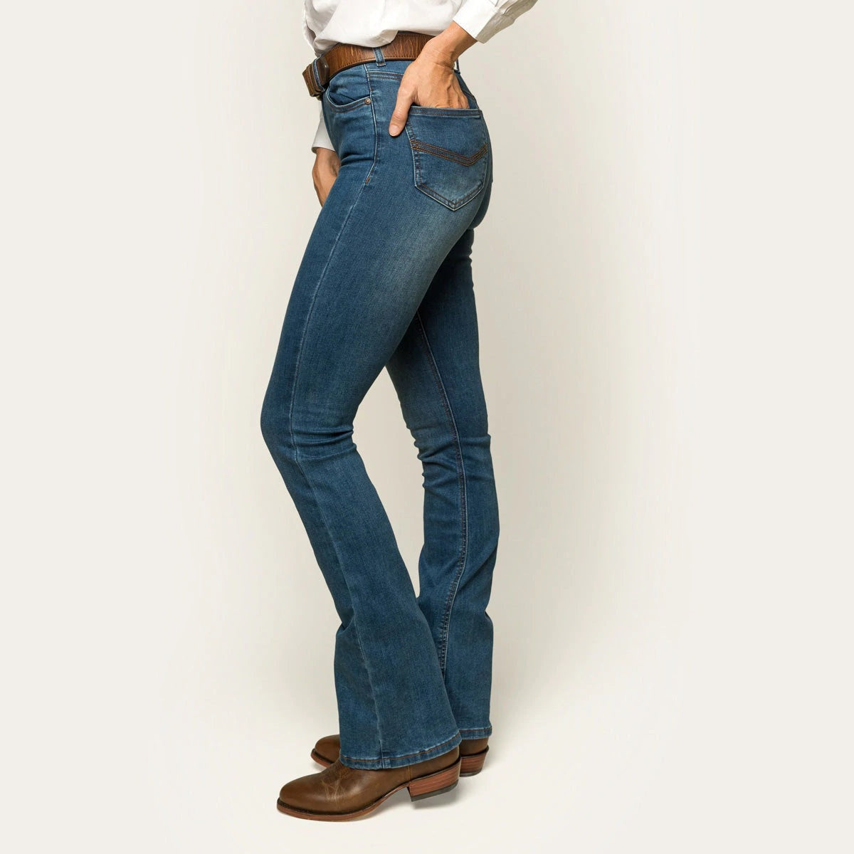 Ringers & Western Penny Womens High Rise Bootleg Jean - 221115RW | Blue Heeler Boots