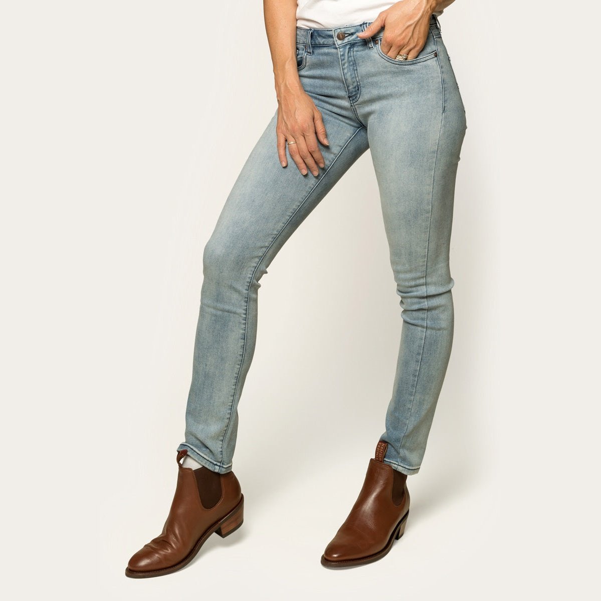 Ringers & Western Victoria Womens Mid Rise Straight Leg Jeans | Blue Heeler Boots