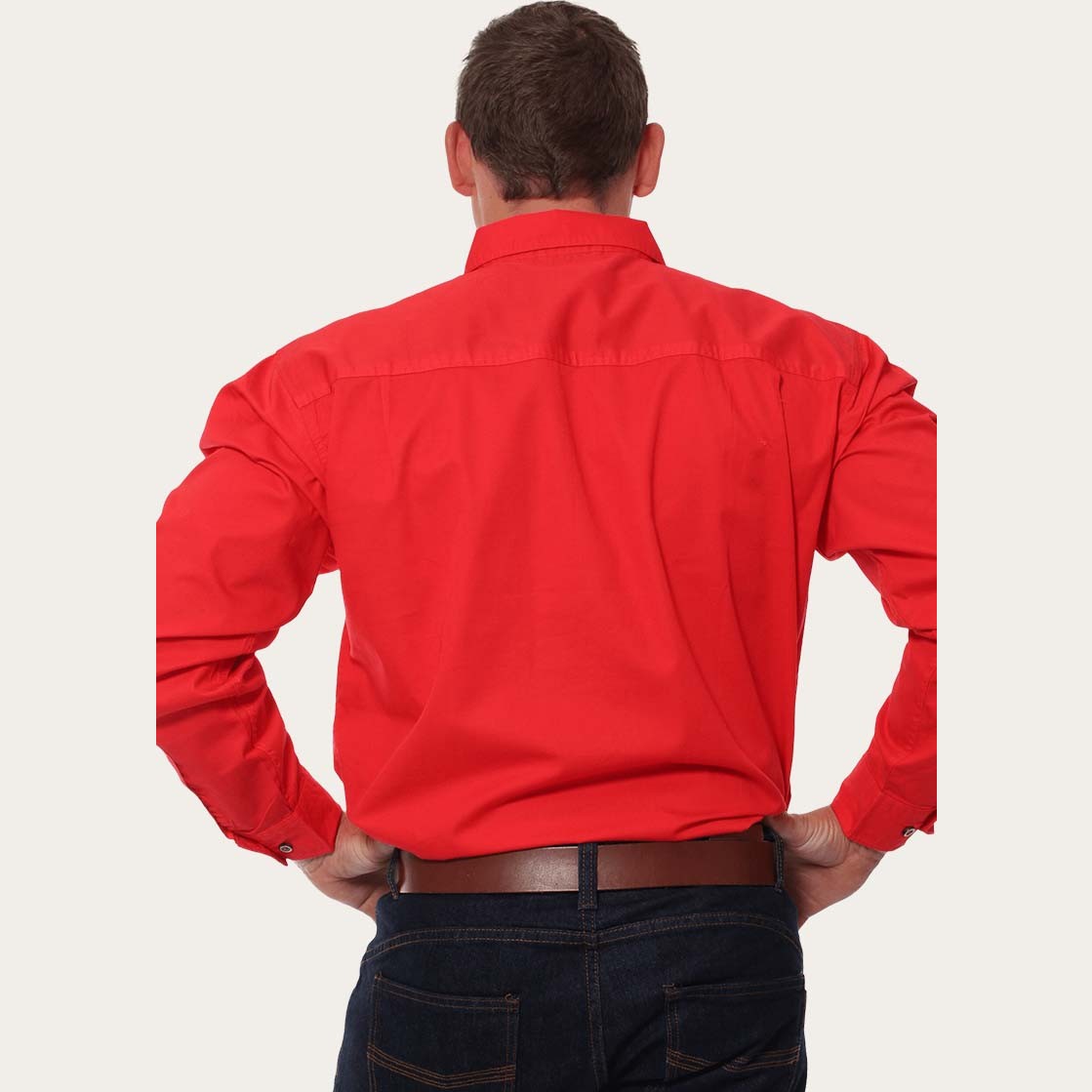 Ringers Western King River Full Button Work Shirt Red - 171110001 | Blue Heeler Boots