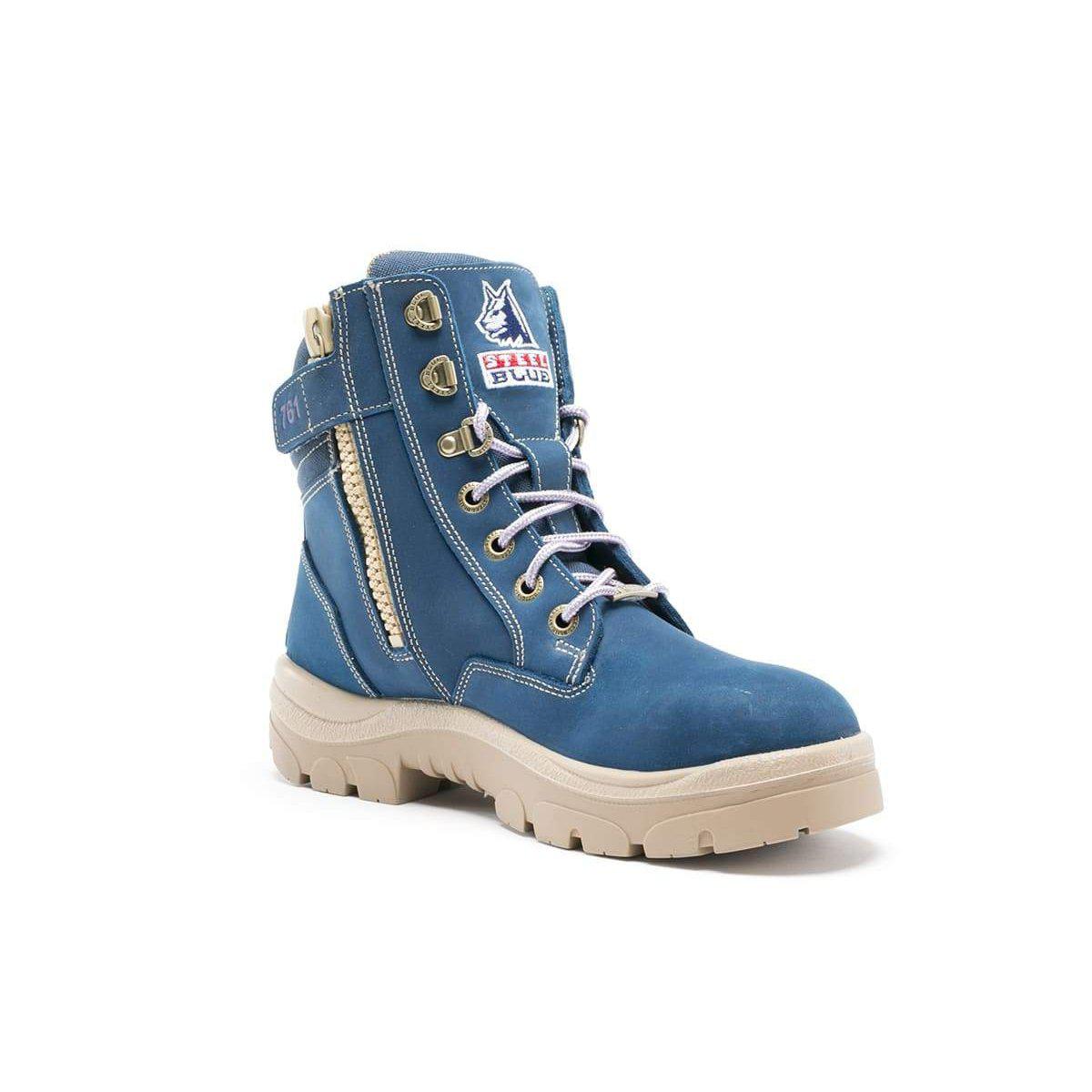 Steel Blue Womens Southern Cross Zip Sided TPU Vegan and Charity Boot - 512761 blue-heeler-boots